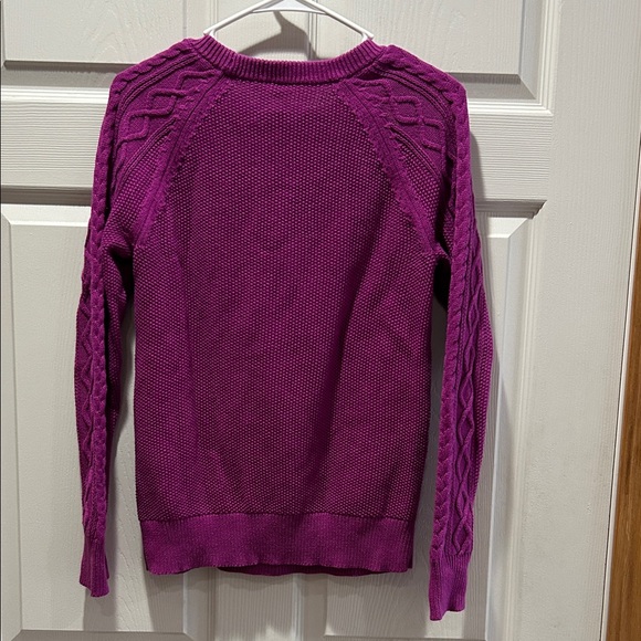 GAP Fuchsia Cable Knit Sweater - Picture 2 of 6